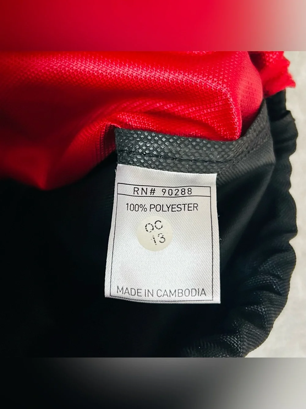 Adidas Red & Black Drawstring Backpack